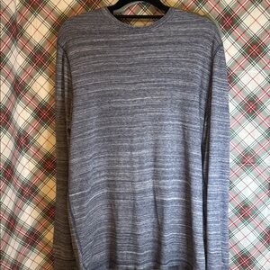 American Eagle Outfitters Blue and Gray Long Sleeve Tee